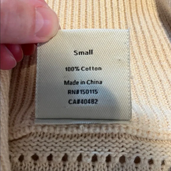 Varley Tara Pointelle Half-Zip - size Small - Picture 5 of 6